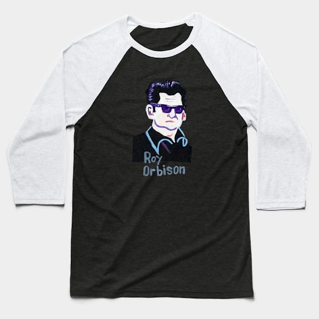 Roy Orbison Baseball T-Shirt by SPINADELIC